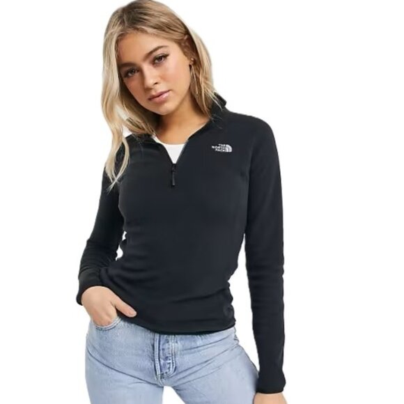 The North Face TKA 100 Women’s Black Half-Zip Fleece Jacket – Size Small - Picture 1 of 13